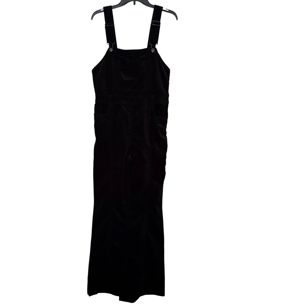 Pilcro and the Letterpress NEW Velvet Flare Overalls Anthropologie Womens 29